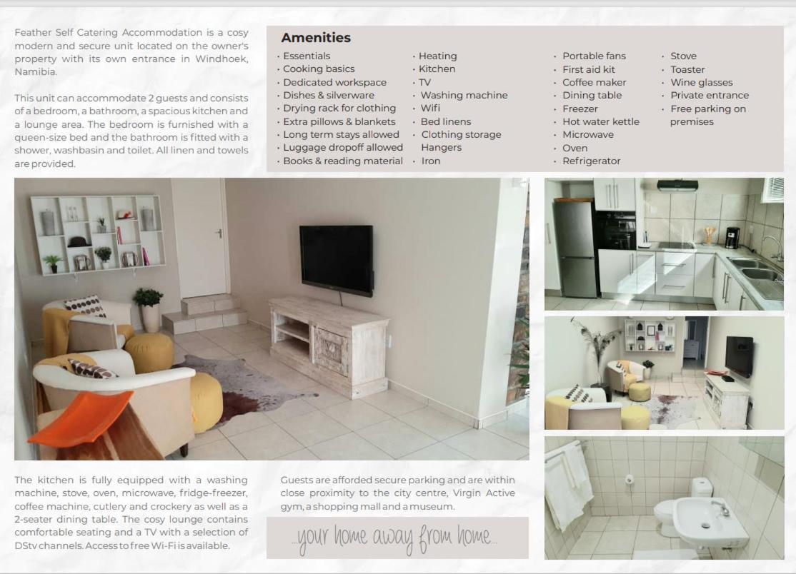 Feather Self Catering Accommodation วินด์ฮุก ภายนอก รูปภาพ